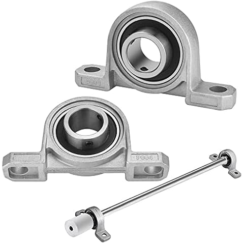 RECHCIGA 2 Stück Gehäuselager Vertikale Stehlager Zinklegierung Flanschlager 20mm Kugellager Lagerbock Welle Gehäuselager Wellenlager KP004 Einsatzlager für Achse Welle Maschine Cover