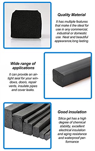 AMIMI Schuimende rubberen spons afdichtingsstrip Witte vierkante bar geschuimde rol voor elimineer… - Image 7