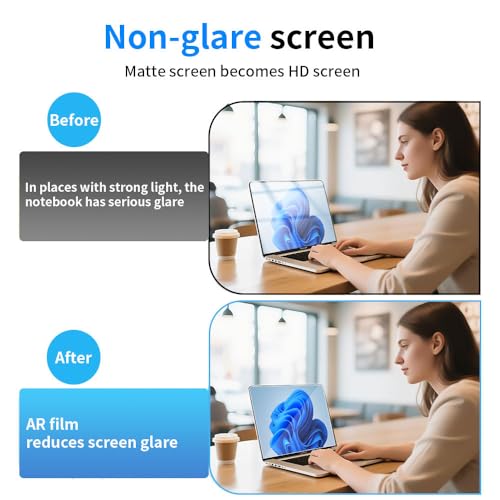 Image of Saco CrystalView Premium Laptop Screen Guard 14 Inch | High Definition Matte Screen Protector Compatible for HP, ASUS, Acer, Dell, Lenovo Laptops, Anti-Glare, 9H Hardness