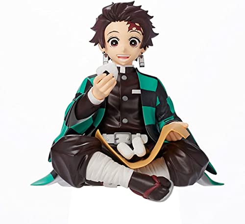 Ninjamo Tanjiro Kamado Action Figure Demon Anime Slayer Sitting Figure Perching With Rice Balls #TOP10