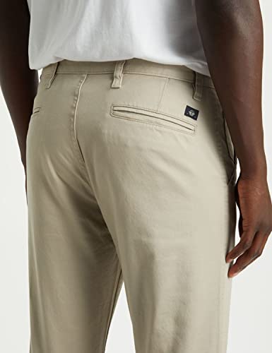 Dockers Alpha Original Khaki Slim Tapered Stretch Twill Broek voor heren, SAFARI/BEIGE, 33W / 34L