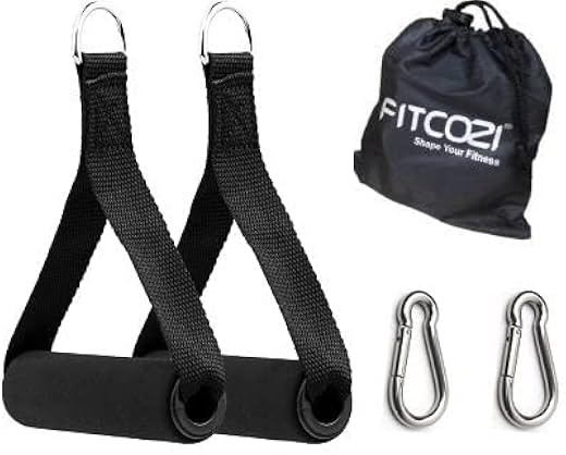 Fitcozi Resistance Band & Tube Handle Set with Metal Hooks (8mm) ,Nylon
