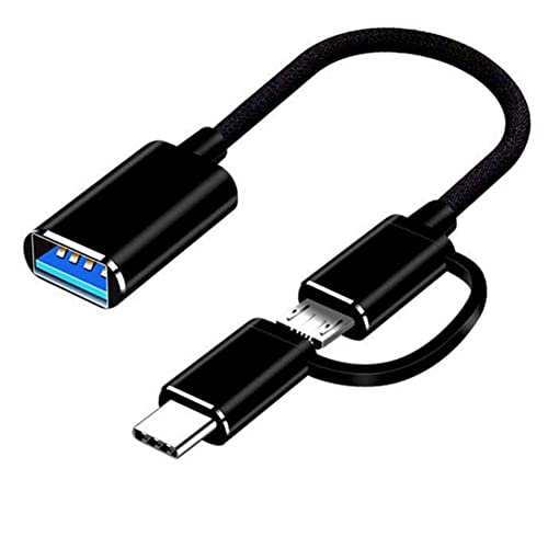 ROLE 2 イン 1 USB 3.0 OTGアダプターケーブル、Type-C -USB-USB 3.0インターフェースコンバーター、携帯電話充電ケーブルライン用-ブラック