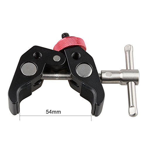 Image of CAMVATE Super Clamp with 1 /4 inch-20 Screw + Extended Size C Clamp + 1 /4 inch Female to 3 /8 inch Male