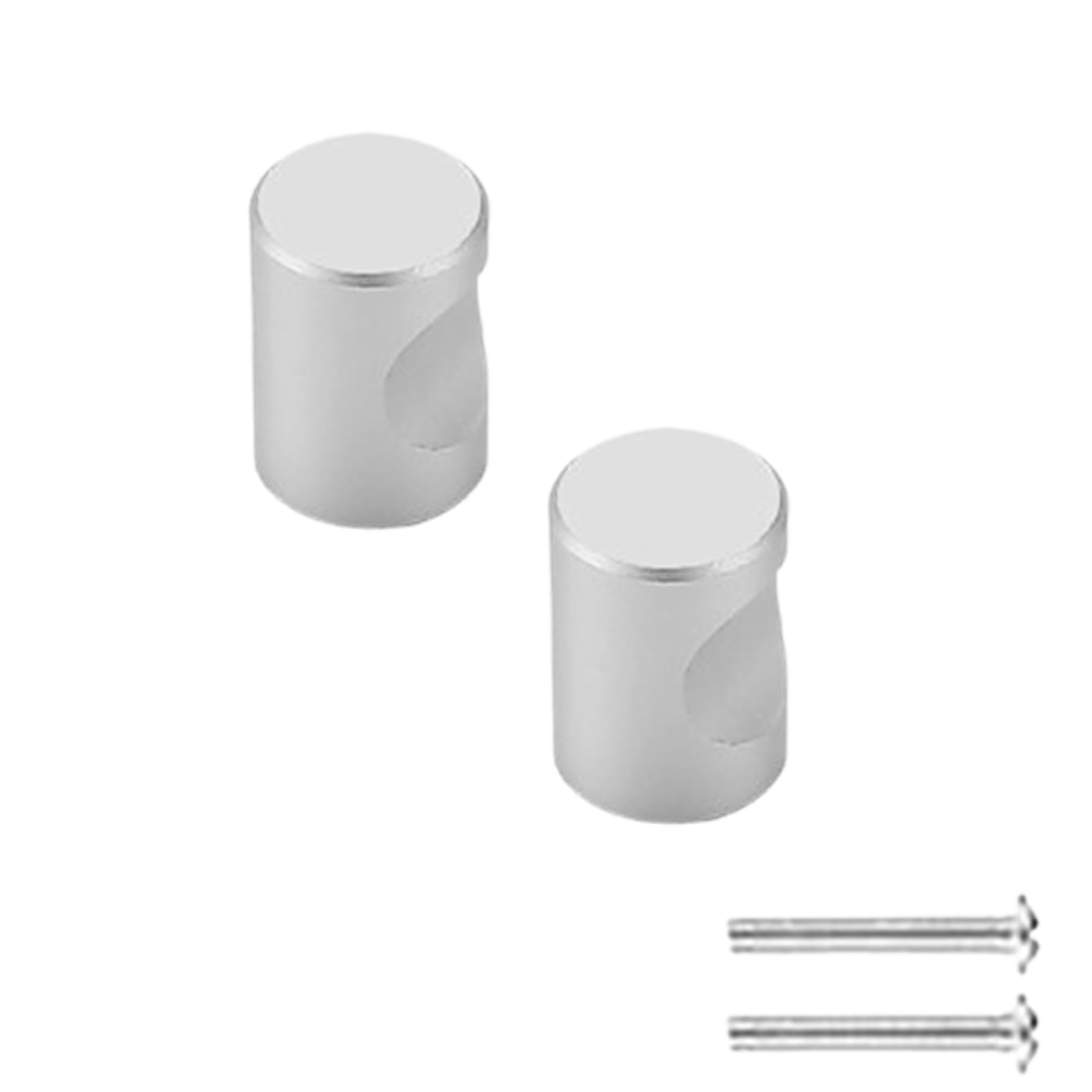 Steytemd Silver Cupboard Handles 2 × Cabinet Handles Modern-Single Hole