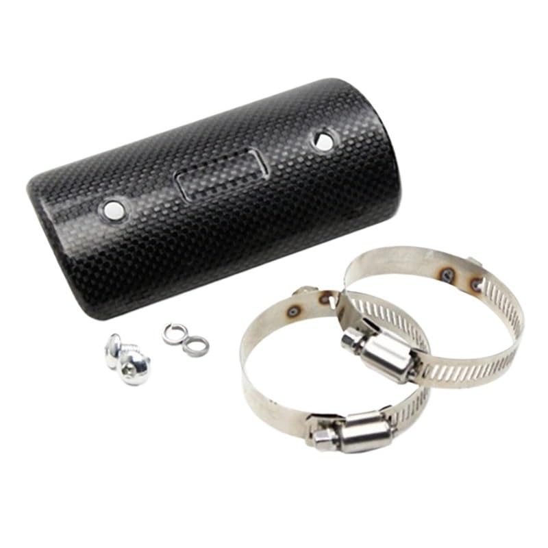 Bouclier thermique moto protection échappement carbone coque anti-brûlure tuyau central