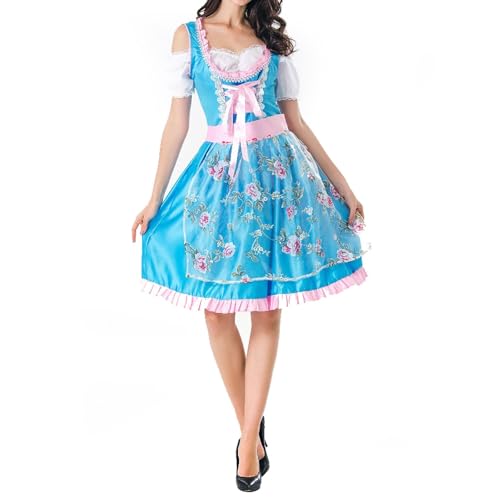 Vestido tirolés tradicional que estiliza la figura en el disfraz de Oktoberfest