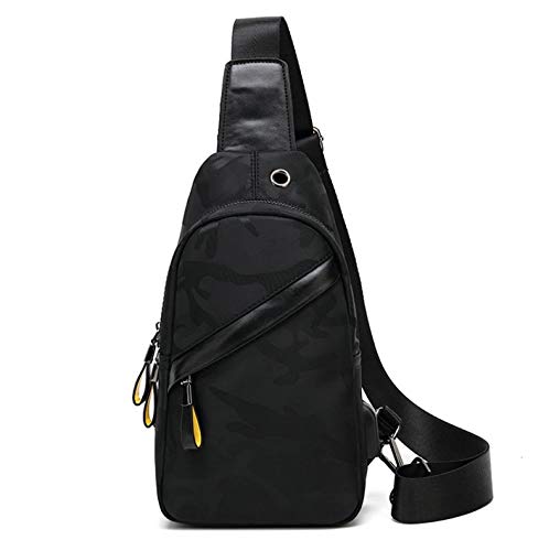 Amio Sac à bandoulière pour Homme Sac à bandoulière en Toile Messenger Bag Sac pour Homme Sports et Loisirs Jeunes étudiants Poitrine Petit Sac à Dos Cover