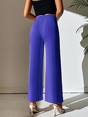 Image of Shasmi Women's Dress Pants Stretchy Work Slacks Business Casual Office Bootcut Leg Elastic Waist Regular Fit Plazzo Trouser Pant (Pant 65)