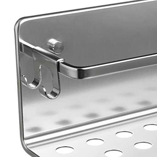 Tatay Moon Rectangular Shower Shelf, 2 Heights, 100% Stainless Aluminium, Minimalist Design, 10 Year Warranty, Measures 30 x 10 x 12 cm - Image 2