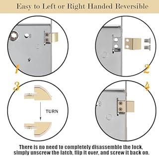 Newliplace Upgraded Mortise Lock Set for Interior Door, Antique Vintage Style Crystal Glass Door Knobs with Skeleton Key, Reversible for Left & Right Handed Door, Oil Rubbed Bronze Finish