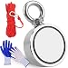 FINDMAG Double Sided Fishing Magnets, 660 LBS Pulling Force Super Strong Neodymium Round Magnet for Magnetic Fishing - 2.36inch Diameter