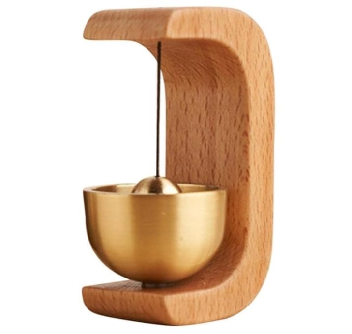 Dopamine Wood Wind Chime - Elegant Japanese Style Magnetic Doorbell for Home Decor, Shop, Entryways - Solid Wood & Brass Bell-image-28