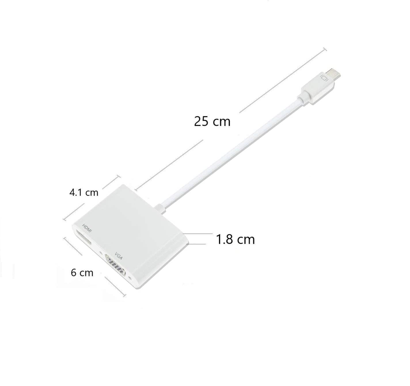 Adattatore Mini DisplayPort 2-in-1 A HDMI E VGA – 4K@30Hz E 1920x1200@60Hz - 5