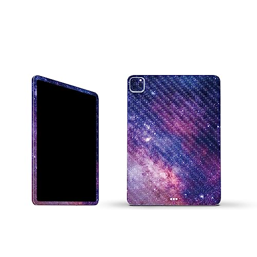 Image of MightySkins Carbon Fiber Skin Compatible with Apple iPad Pro 11 inch M2 4th Gen (2022) Full Wrap Kit - Violet Stars | Protective, Durable Textured Carbon Fiber Finish | Easy to Apply | Made in The USA