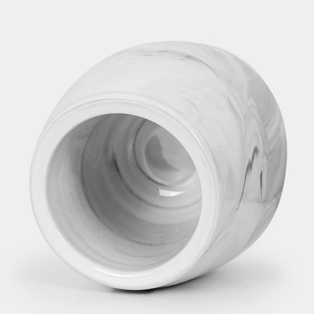 Escobilleros Cepillo de baño de cerámica con Cepillo de baño de Base Juego de Cepillo de baño de Limpieza de baño de diseño Minimalista Moderno (Redondo) Escobillero