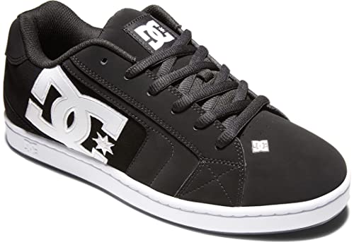 DC Men's Net Skate Casual Shoe Skateboarding, Black/Black/White, 10.52