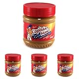 Capitán Maní: Crema de cacahuete suave 340 gramos (Paquete de 4)