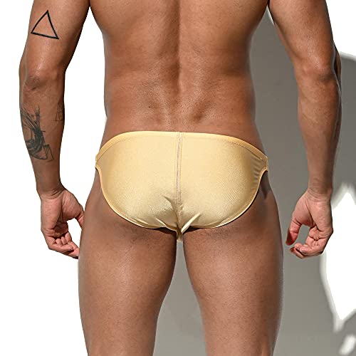 DESMIIT Men's Low-Waist Swimwear Briefs Gay Sunbath Swimming Bikini4