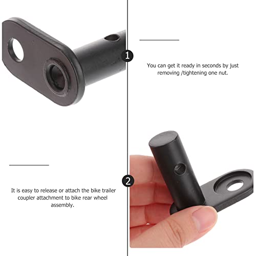 Mikikit Infant Bike Trailer Elbow Steel Hitch, Baby Sundries Traction Head Trailer Steel Hitch Bike Trailer Coupler Attachment Steel Hitch Coupler Attachment Angled Elbow Trailer Hitch #TOP6