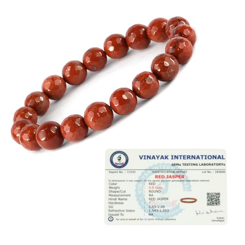 Image of Reiki Crystal Products Certified Natural Crystal Stone Diamond Cut /Faceted 10 mm Beads Bracelet for Men & Women | Reiki Charged Gemstone Jewellery | Multiple Stone Variants Available