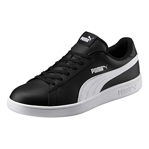 PUMA Smash V2 L, Trainers & Sneakers Unisex adulto, Puma Black-Puma White, 42.5 EU