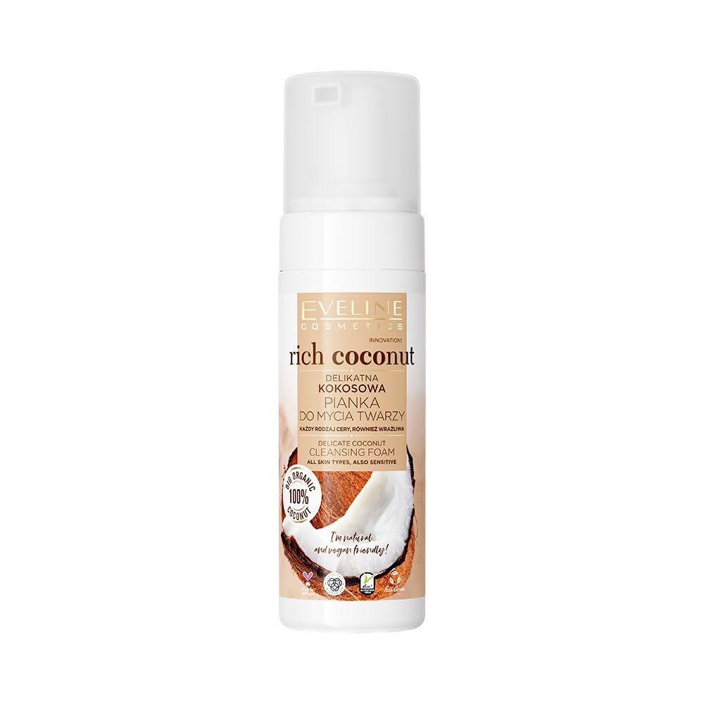 Eveline Cosmetics Rich Coconut mousse detergente delicata con probiotici 150 ml - 4