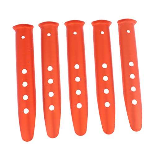 YIJU 5pcs 230mm Leve de Liga de Alumínio Estacas Pregos Pregos Prata/Laranja - Laranja