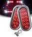 2 Autosmart Kl-35100rk Red Oval Sealed LED Turn Signal and Parking Light Kit with Light, Grommet and Plug for Truck,Trailer (Turn, Stop, and Tail Light)