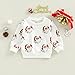 MoZiKQin Toddler Baby Girl Boy Christmas Outfit Santa Print Sweatshirt Long Sleeve Crewneck Sweater Shirt Xmas Clothes (Santa Claus+Umbrella,2-3T)