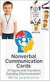 Communication Cards for Non-Verbal Children: A simple, printable PDF with 31 cards to support communication and learning
