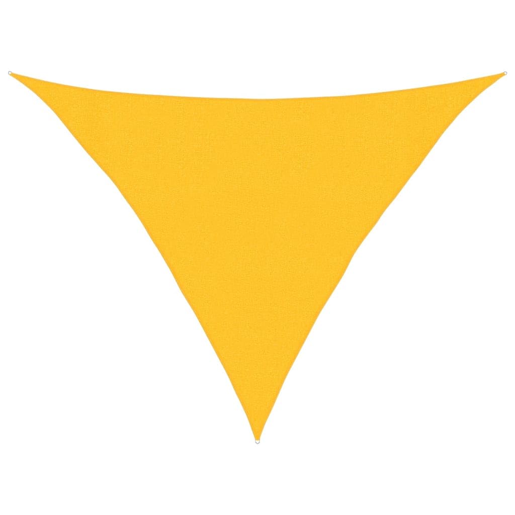Voile d'ombrage triangulaire PEHD 3x3x4,2m jaune anti-moisissure