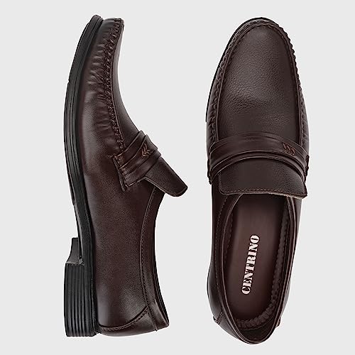 Image of Centrino Men's Moccasin Formal Shoe |Stylish & Comfortable Slip-On Shoes for Casual |Premium Slip-On Loafers | Leather Comfort Moccasin Every day wear |Versatile, Durable & Fashionable Footwear (6433)