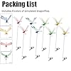 PCTC 8 PCS Fake Dragonfly Clips,3D Outdoor Dragon Fly Decor Clip on Dragonfly for Bugs Dragonfly Garden Stakes Gardening Decoration Insert Plaque Yard Ornaments Outdoors #2