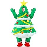 WinnerWhy 1 Pack Inflatable Christmas Tree Costume Funny Blow up Costume for Adults Inflatable Cosplay Outfit for Xmas Party