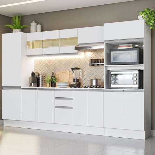 Armário de Cozinha Completa 100% Mdf 300 cm Smart Madesa 01