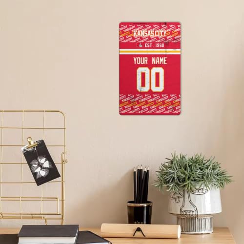 Image of Kansas Metal Sign for Outside Custom Name and Number Gifts