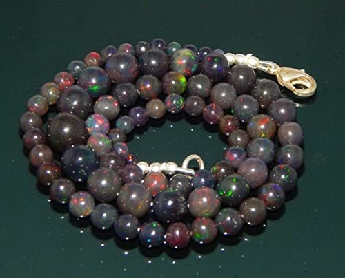 Opal Éthiopienne Welo noire ronde 3-8 mm créez des bijoux artisanaux élégants et uniques