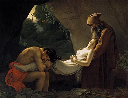 Toile La mise au tombeau d'Atala Girodet pour sublimer un salon classique