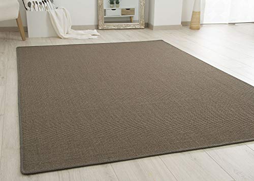 Steffensmeier Sisal Teppich Acapulco - gekettelter Sisalteppich aus 100% Sisal in Graphit-Grau,...