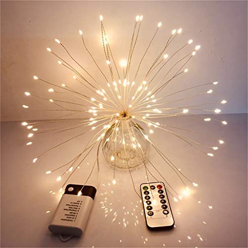 Nesee LED Firework Lights,Battery Operated Hanging Starburst Light, 8 Modes Dimmable Christmas Decorative