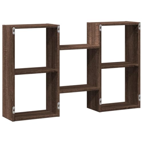 Étagère murale suspendue bibliothèque chêne marron 96 cm - 7