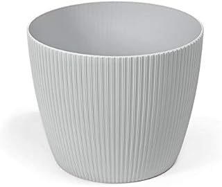 Lamela Flowerpot Herb Plant Flower pot Magnolia Jumper |Windowsill Holder Balcony Garden Container | Organizer box decor | Mix! Match! Play! (Ø 190mm H 150mm, Light Grey)
