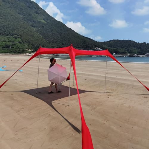 Tienda de playa parasol 200x160cm ligera impermeable para camping 6