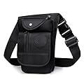 flintronic Marsupio Borsa Gamba Moto, Impermeabile Borsa da Gamba, Multifunzionale Marsupio Sportivo, con Cintura Regolabile, per Arrampicata,Trekking, Ciclismo, Moto, Pesca (Nero)