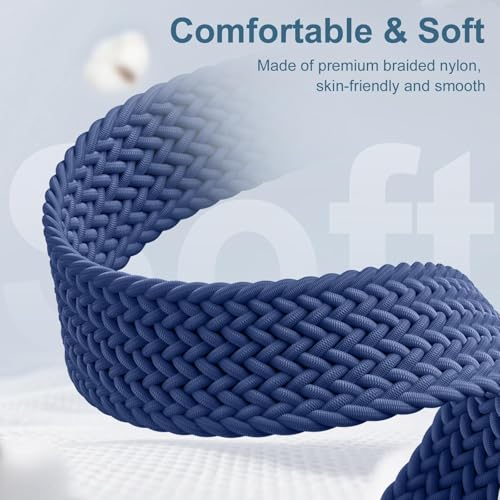Image of VEMIGON Nylon Braided Magnetic Band Compatible with Samsung Galaxy Watch 8 /8 Classic, Elastic Fabric One Click No Gap Sport Strap for Galaxy Watch 8 40mm 44mm /8 Classic 46mm