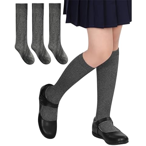 JOCMIC Girls Knee High School Socks Cover