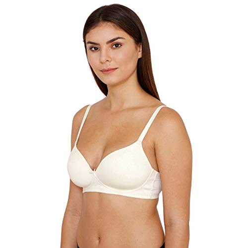 Image of Zivame Padded Non Wired 3 /4th Coverage T-Shirt Bra-Whisper White