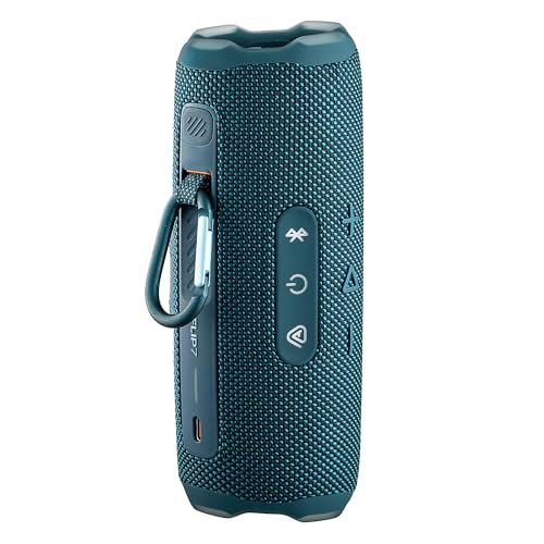 Image of JBL FLIP 7 (Blue) Waterproof Portable Speaker Bundle with X-Halo Hardcase (Black)