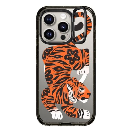 CASETiFY CpNgOX^h MagSafeΉ iPhone 15 Pro P[X [MILKi (3x MIL-STD-810G) / 2m̗NA / MagSafe ɑΉ] - Fierce Tiger - ub